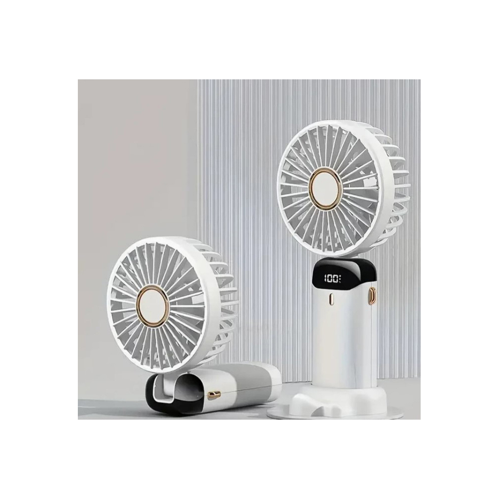 5-speed-mini-fan-with-led-display-portable-fan-white