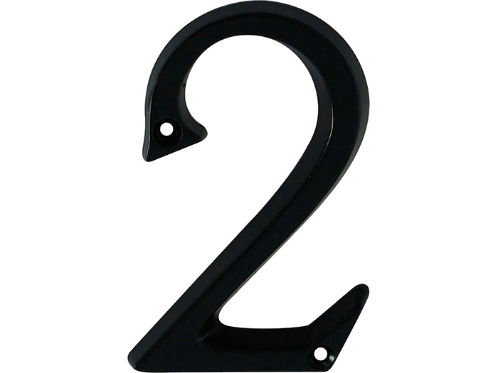 aluminium-number-2-black-9-7cm