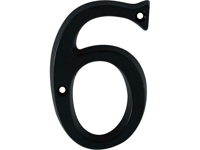 aluminium-number-6-black-9-7cm