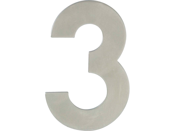 door-number-3-inox-12cm