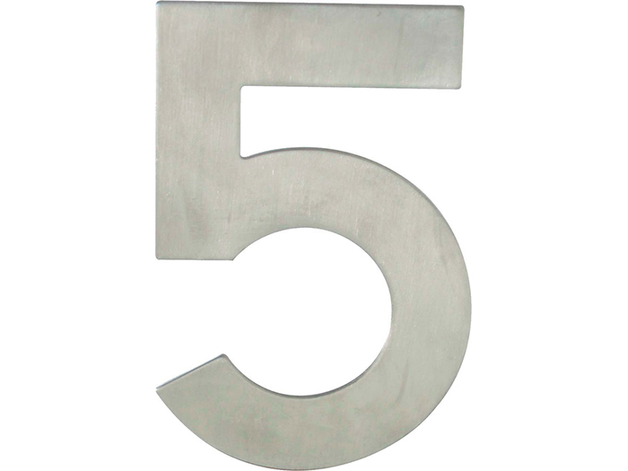 door-number-5-inox-12cm