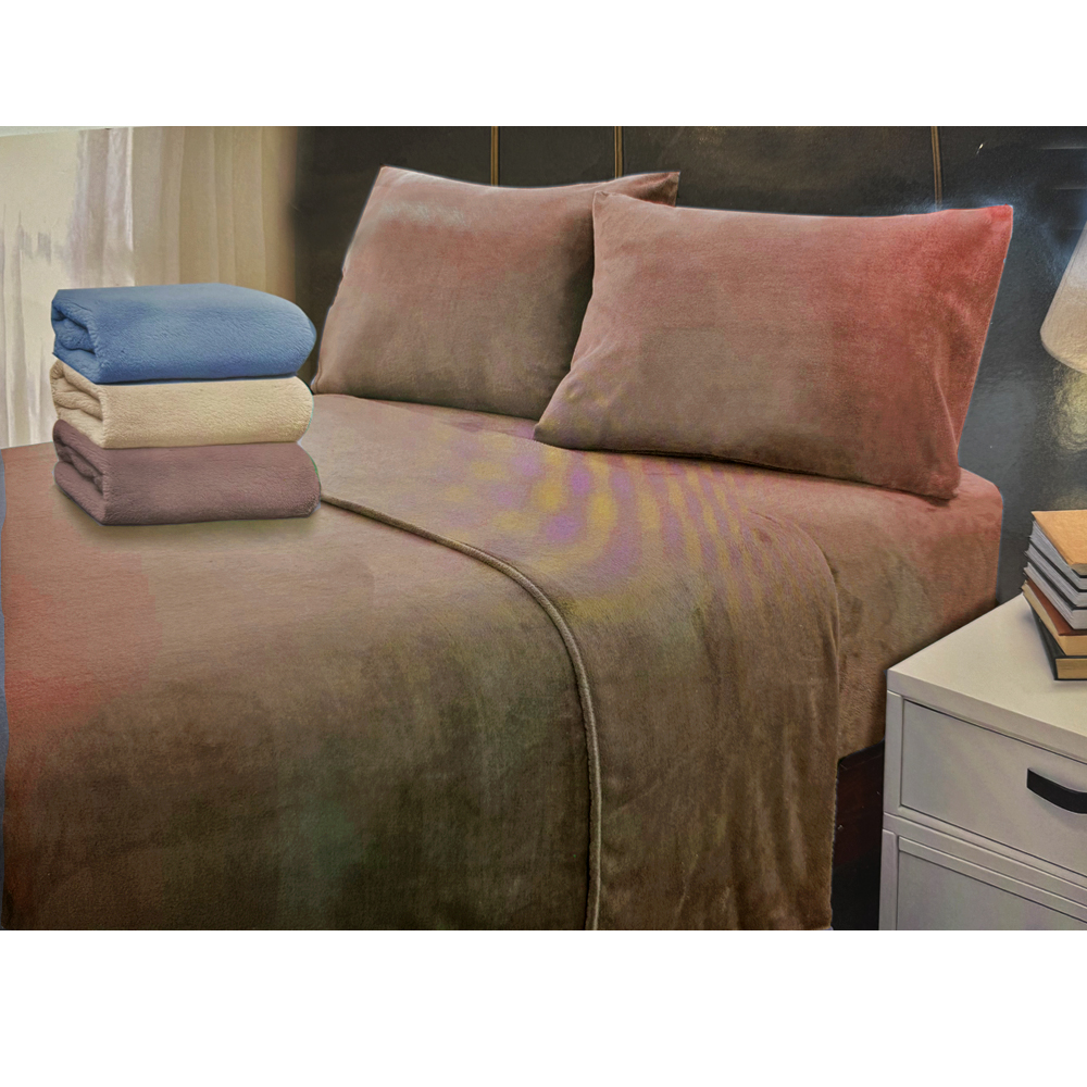 coral-fleece-plain-bed-sheets-set-for-super-king-bed-taupe