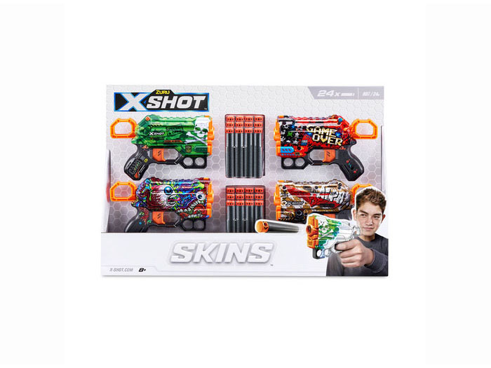 x-shot-skins-menace-blaster-4-pack-with-24-darts-exclusive