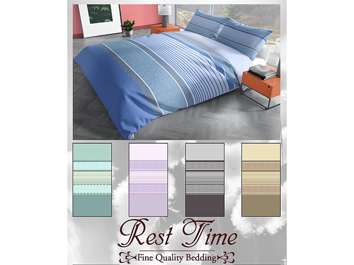 rest-time-printed-design-cotton-double-sheet-set-5-assorted-colours