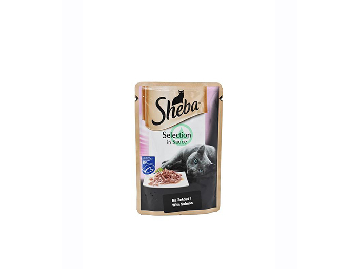 sheba-mini-fillets-in-sauce-with-salmon-wet-cat-food-85-grams