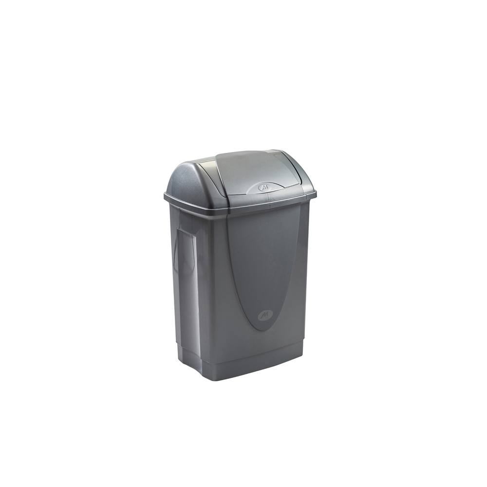 m-home-lift-top-waste-bin-with-swinging-cover-silver-25l