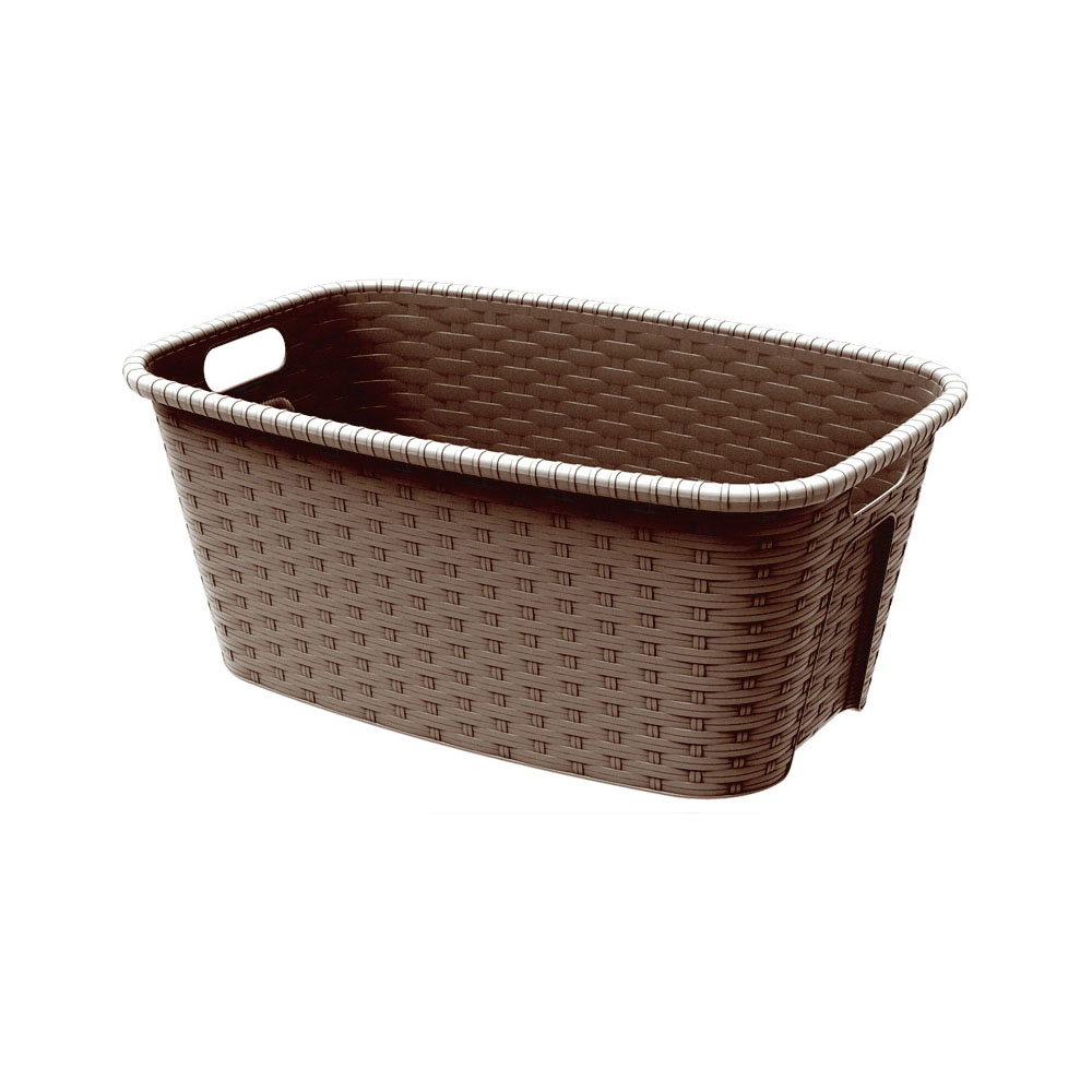 mhome-romy-rectangular-laundry-basket-mud-taupe-35l