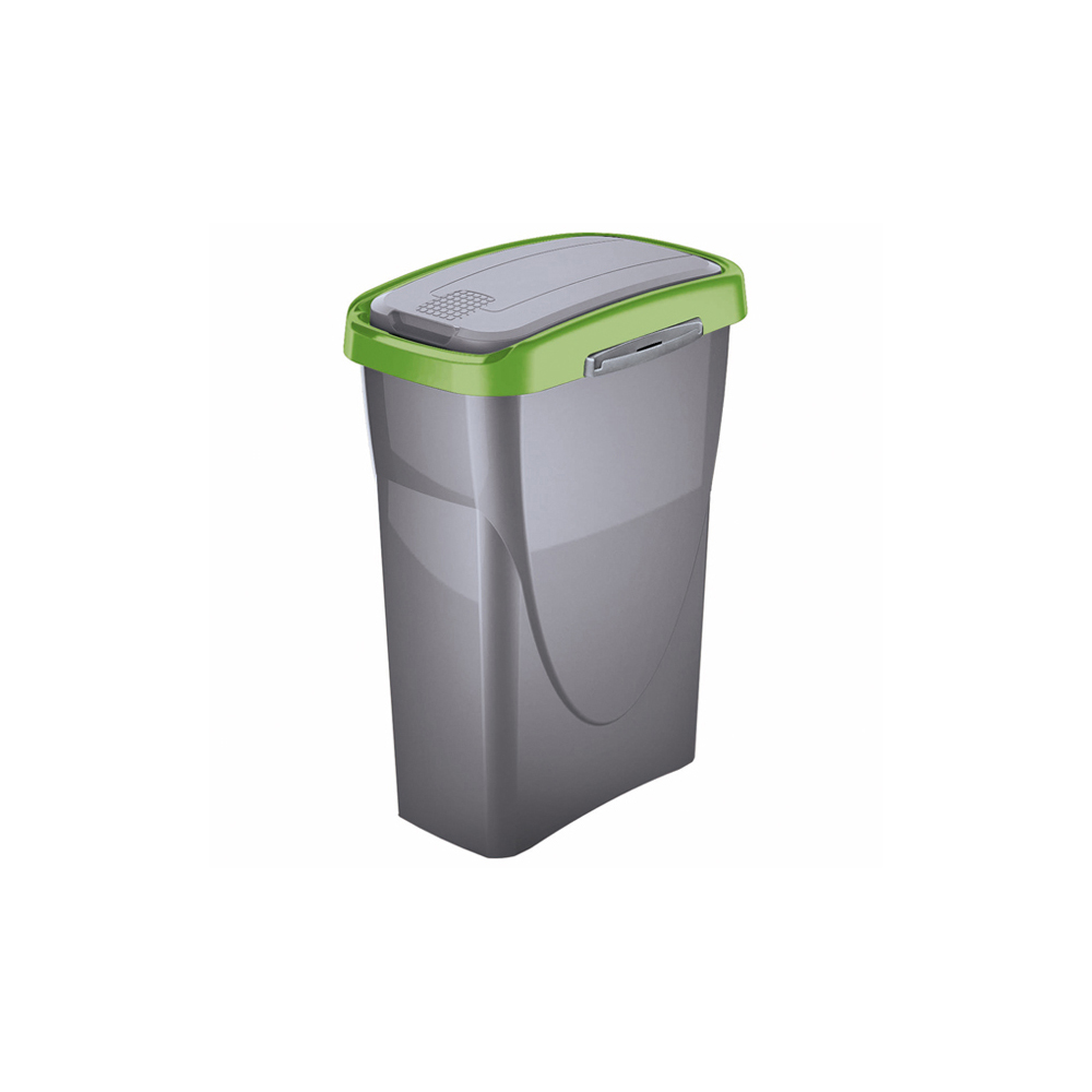 m-home-ecoswing-recycling-bin-silver-green-40l