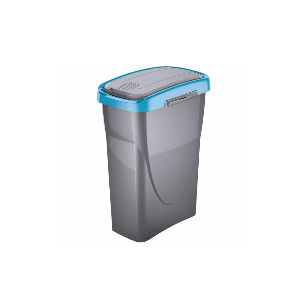 m-home-ecoswing-recycling-bin-silver-blue-40l