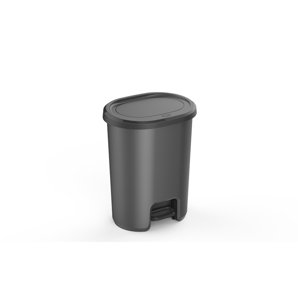 lynea-plastic-pedal-waste-bin-dark-grey-27l