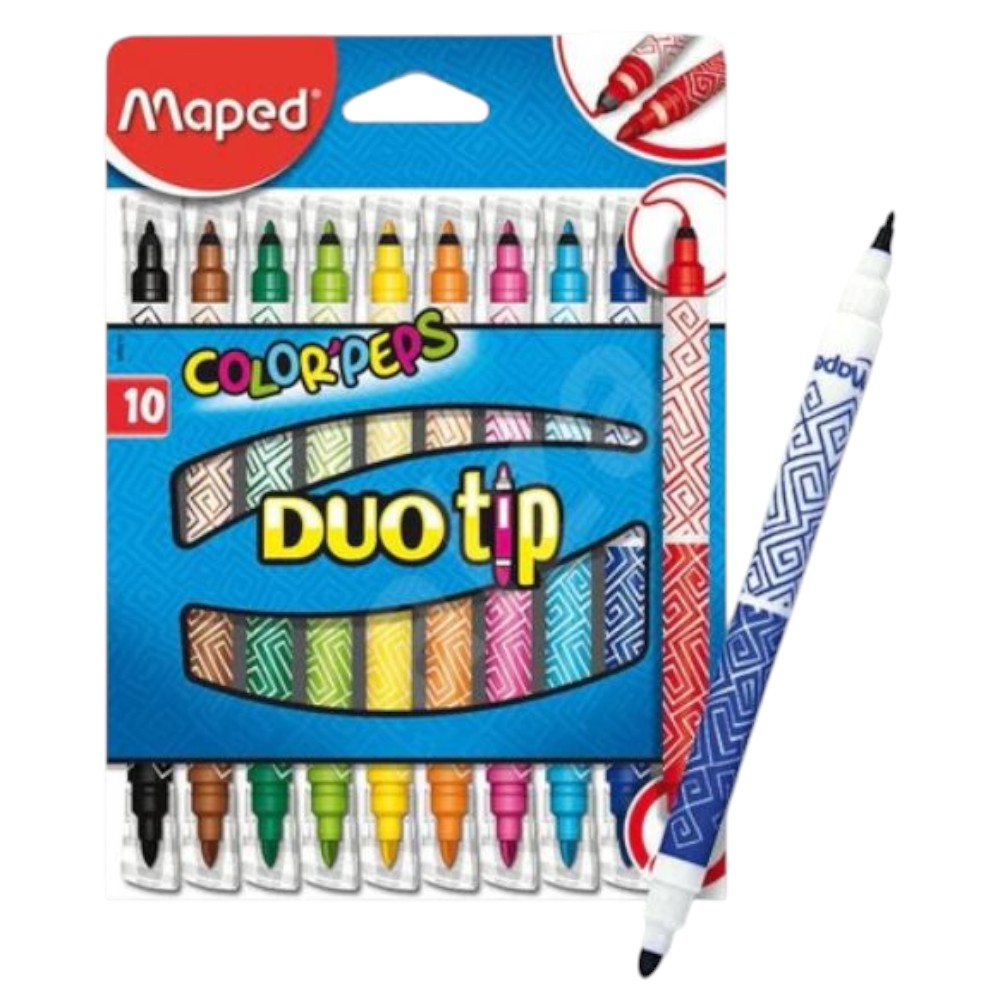 maped-duo-tip-felt-markers-colorpepes-x-10-pcs-10-colours-