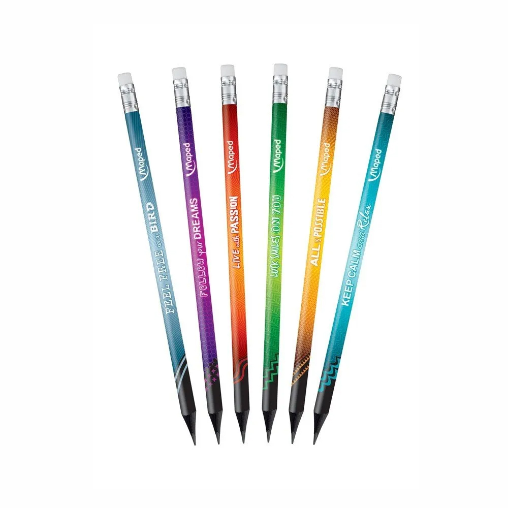 maped-black’peps-energy-hb-graphite-pencils-with-eraser-tip-6-assorted-colours