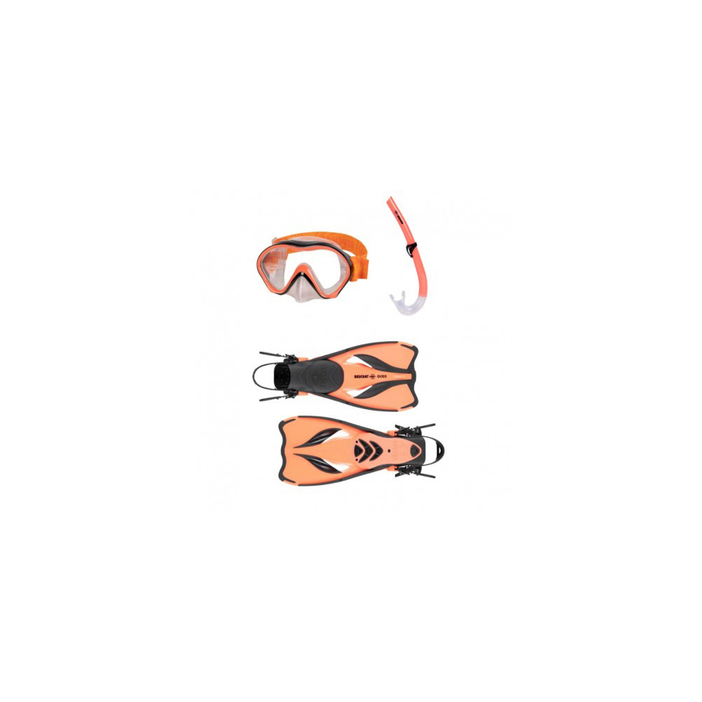 beuchat-oceo-junior-mask-with-snorkel-fins-coral-27-31