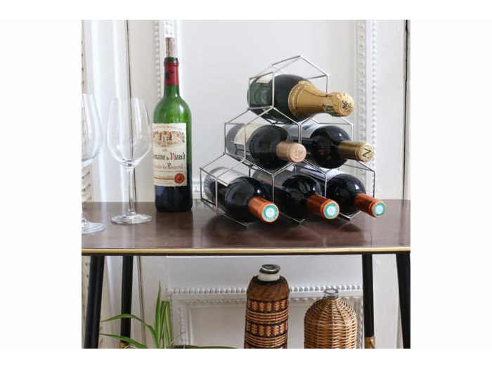 compactor-silver-hexagon-wine-rack-for-6-bottles
