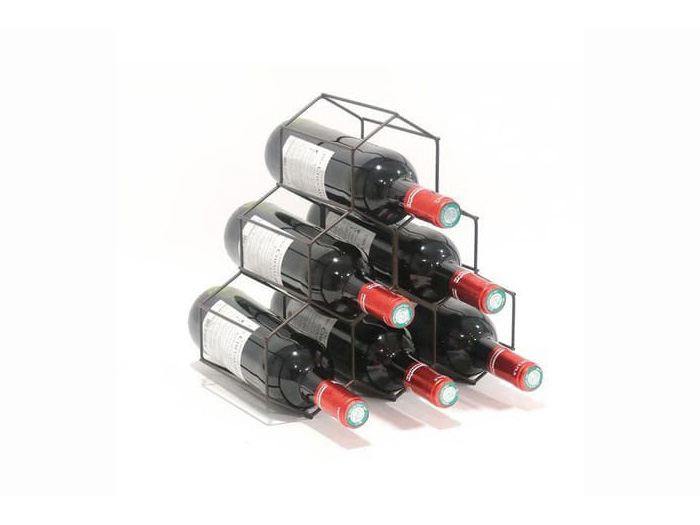 compactor-copper-brown-hexagon-wine-rack-for-6-bottles