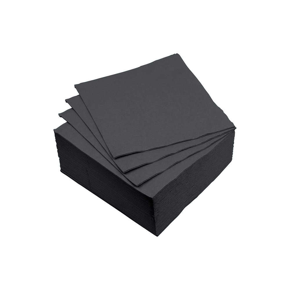 micro-embossed-2-ply-cocktail-napkins-set-of-40-pieces-black-25cm-x-25cm
