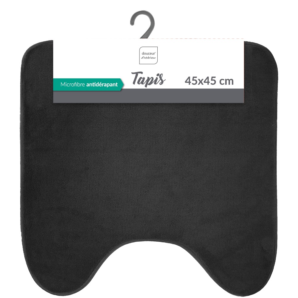 vitamine-sdb-plain-microfiber-u-shaped-toilet-mat-black-45-×-45-cm