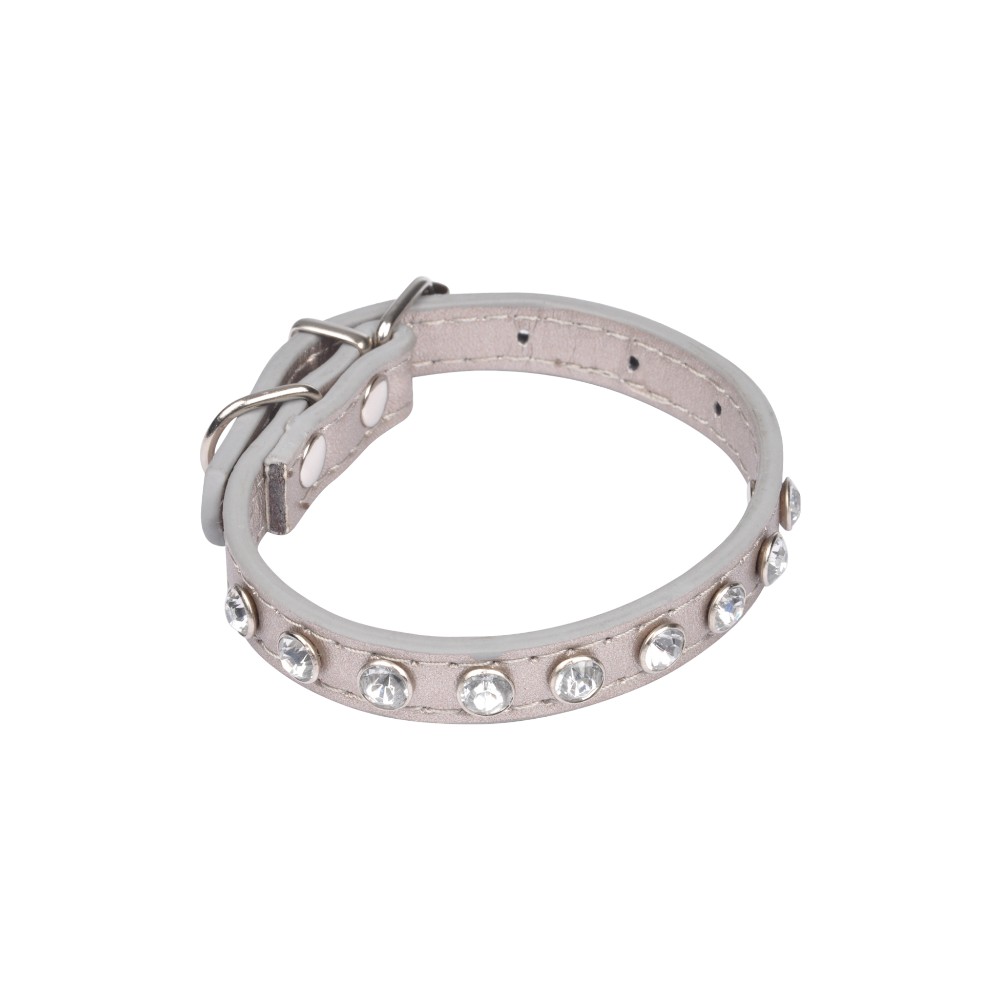 faux-leather-rhinestone-charms-collar-30cm-silver