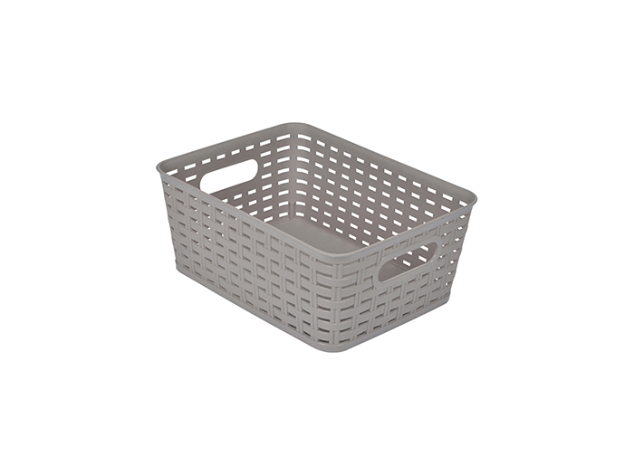 rattan-design-perforated-plastic-basket-taupe-5l