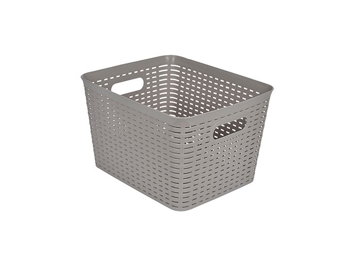 rattan-design-perforated-laundry-basket-13l-36cm-x-25cm-x-15cm-taupe