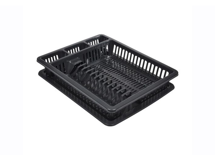 plastic-dish-drainer-plate-rack-with-tray-dark-grey-45-5cm-x-36cm-x-7-5cm