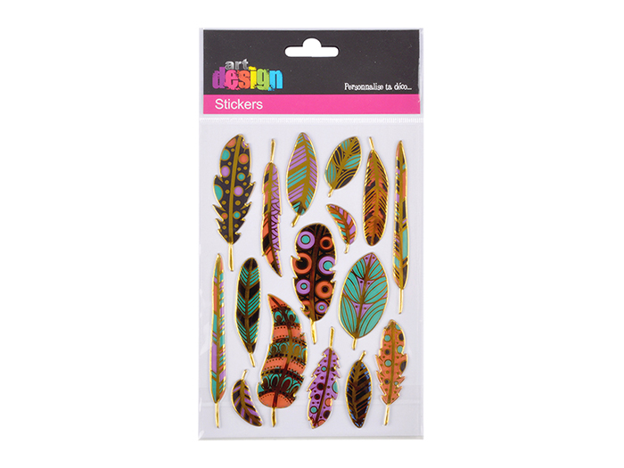metallic-feathers-stickers-pack-of-16-pieces