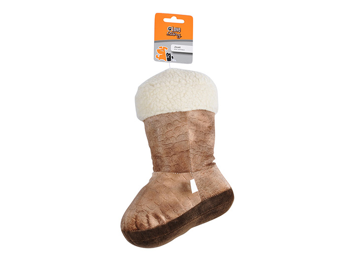 plush-boot-for-dogs-brown-22cm