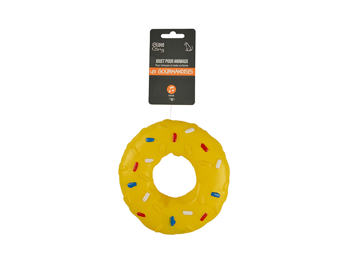 squeaky-dog-toy-donut-shape-14cm-2-assorted-colours