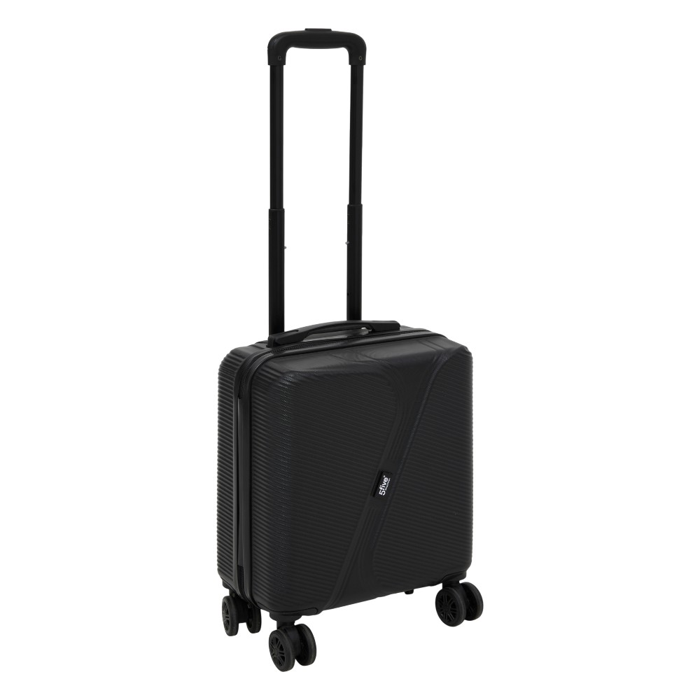 5five-suitcase-8-wheel-abs-xs-size-black