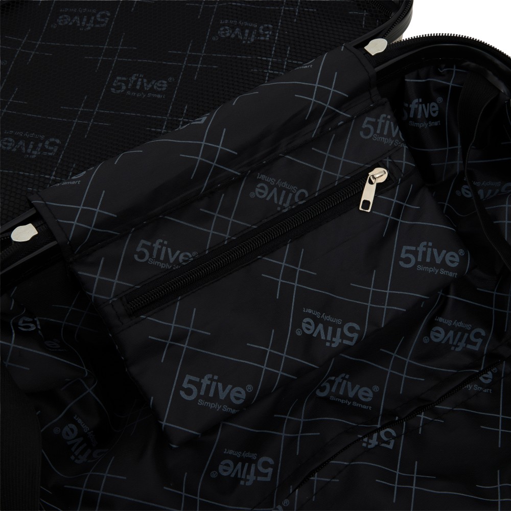 5five-suitcase-8-wheel-abs-xs-size-black