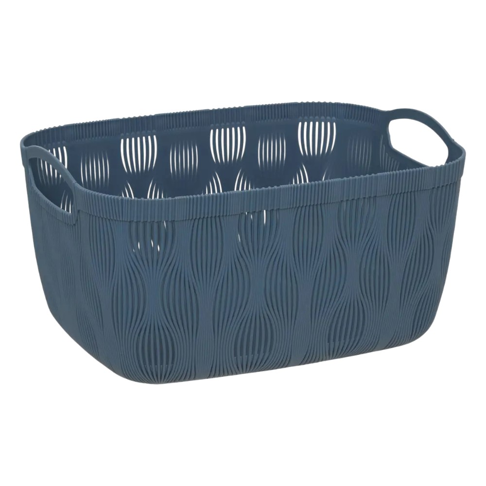 5five-leaf-design-laundry-basket-15-l-navy-blue