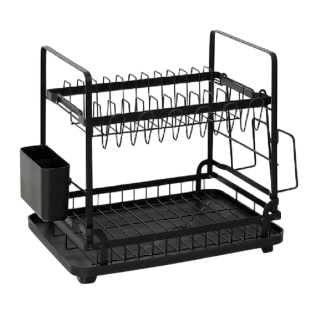 5five-2-tier-dish-drainer-black-edition
