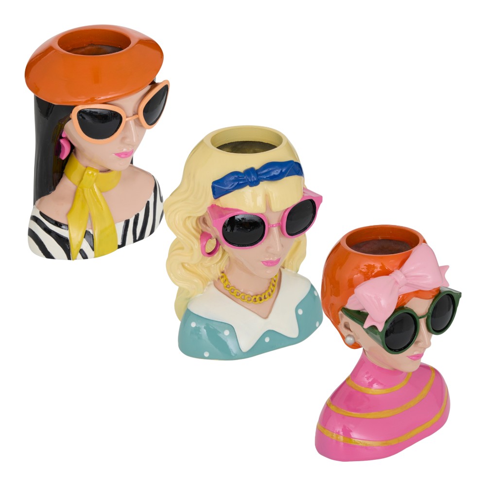 atmosphera-vase-women-heads-resin-della-h-22-cm-3-assorted-designs