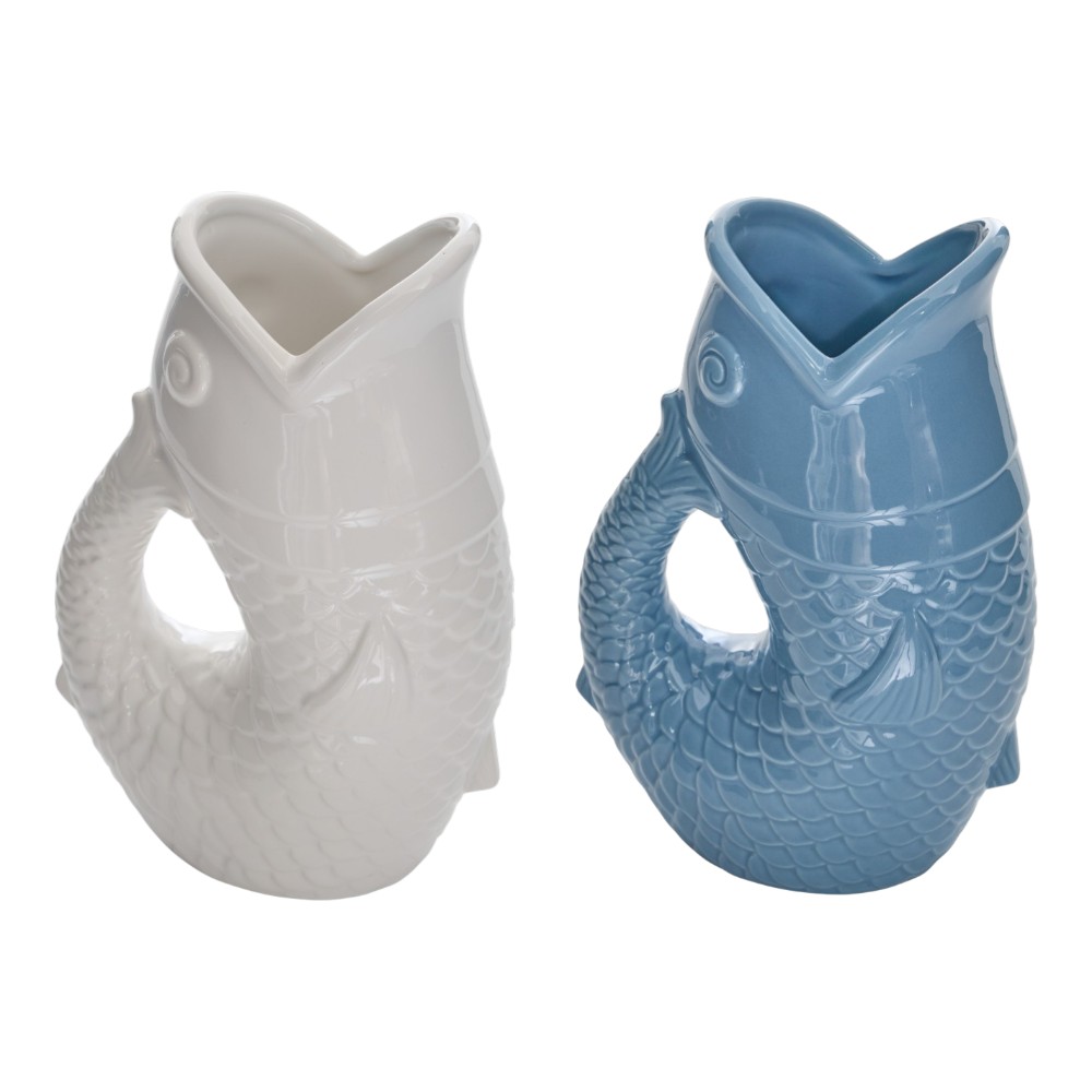 atmosphera-vase-ceramic-ocea-fish-h-25-cm-2-assorted-colours