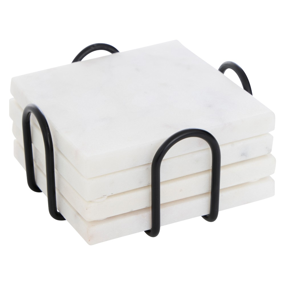 5five-set-of-4-marble-coasters-diameter-white-10-cm