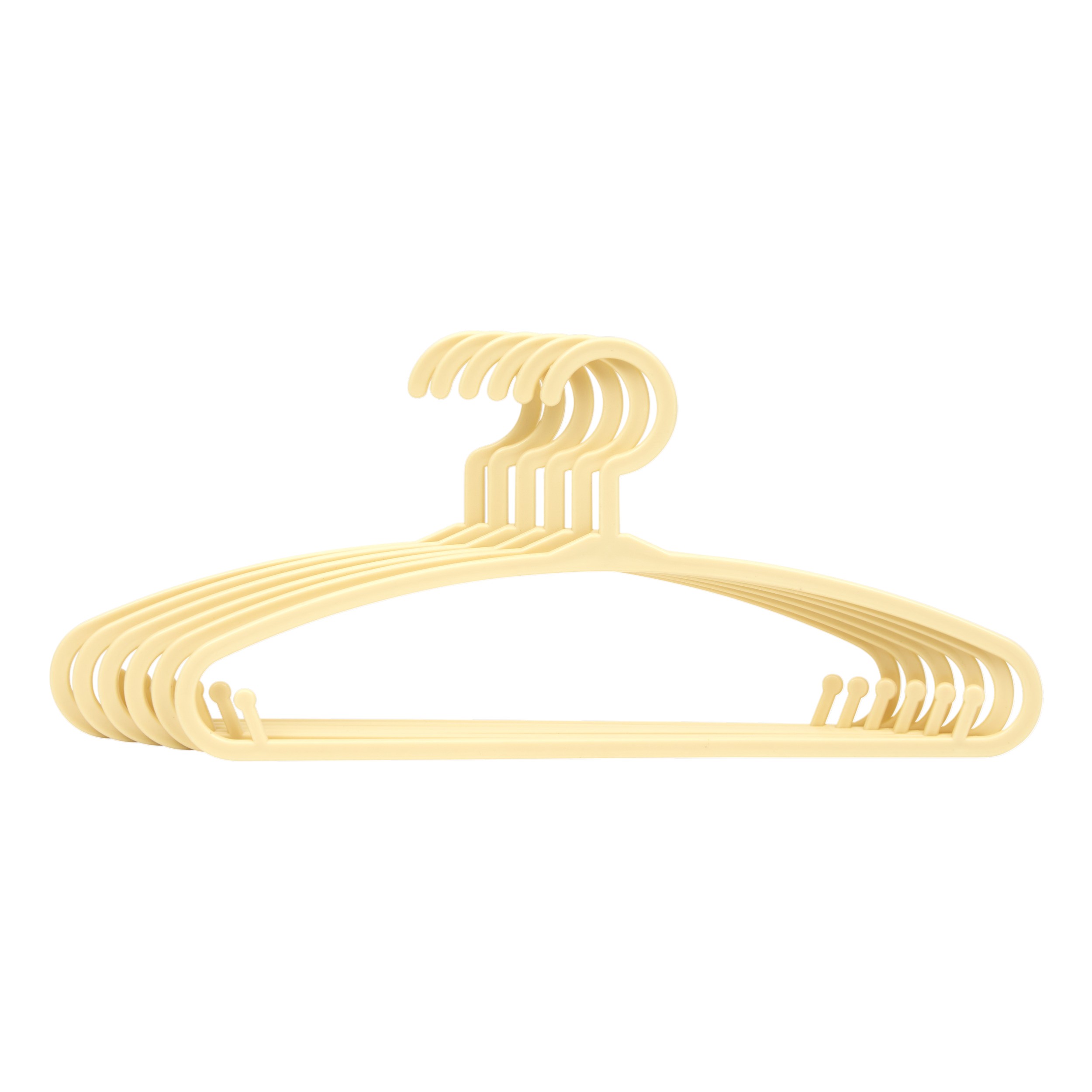 atmosphera-clothes-hangers-set-of-6-pcs-plastic-for-kids-yellow