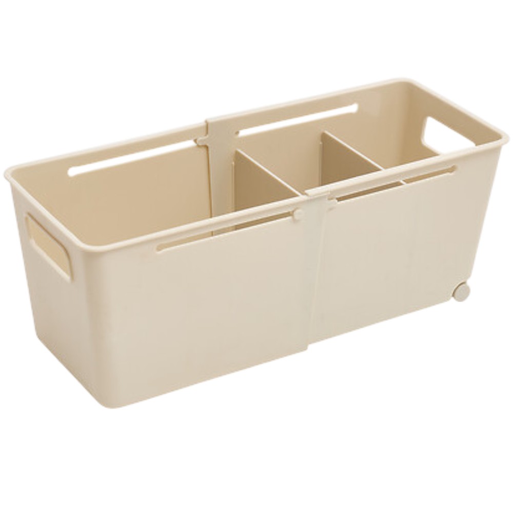 5five-stora-expandable-storage-organiser-with-dividers-clay-38-5cm
