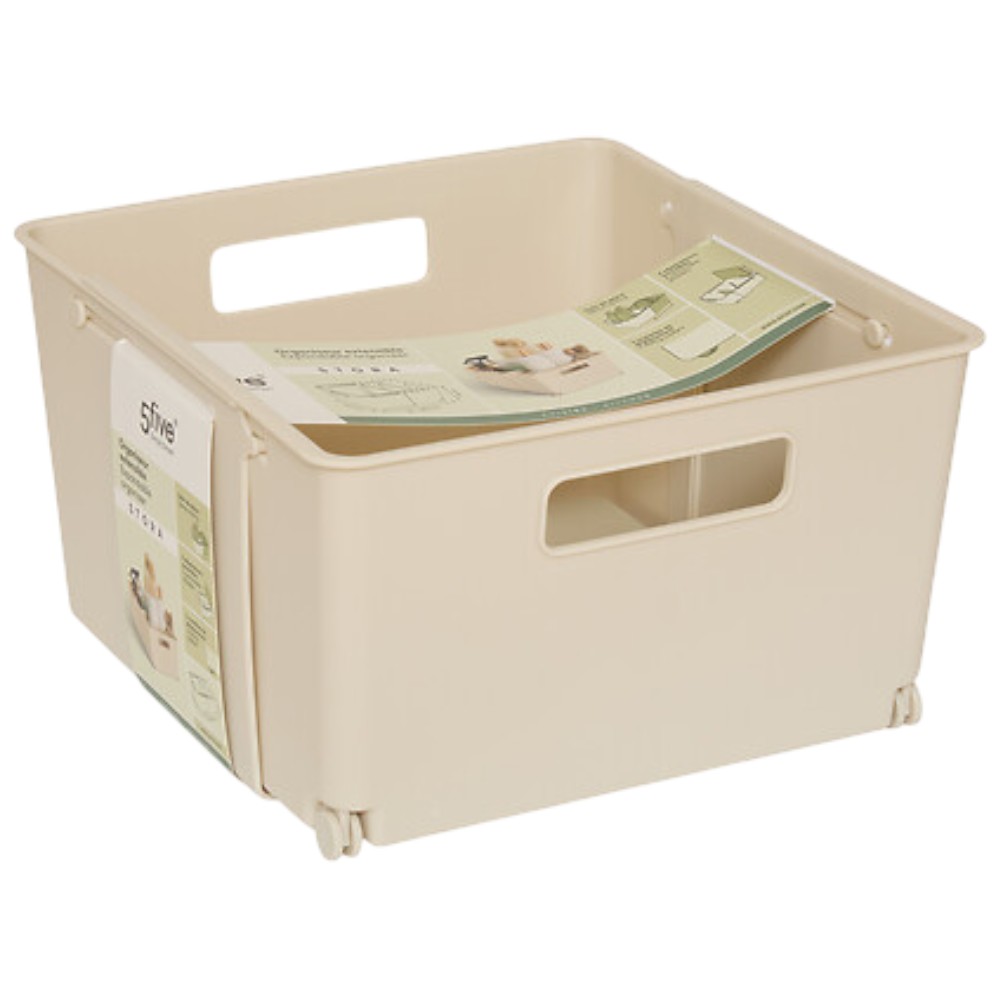 5five-stora-large-expandable-storage-organiser-with-dividers-clay-38-5cm