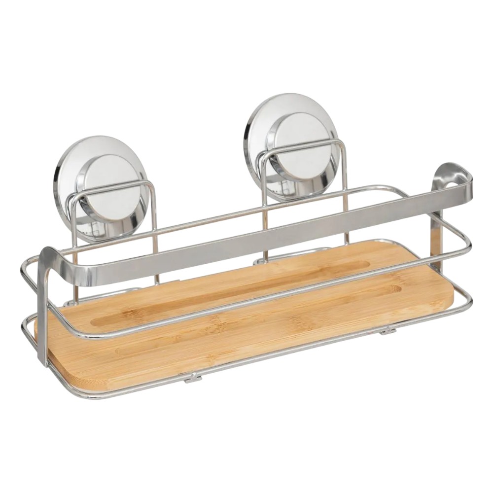 5five-suction-rectangular-shower-shelf-venterra-bamboo-silver