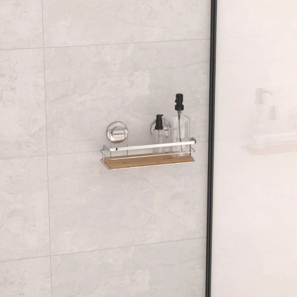 5five-suction-rectangular-shower-shelf-venterra-bamboo-silver