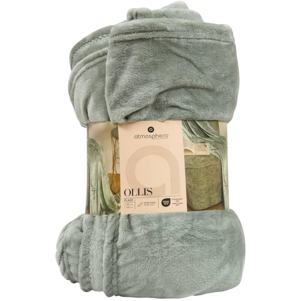 atmosphera-blanket-throw-over-flanel-celadon-130-cm-x-180-cm