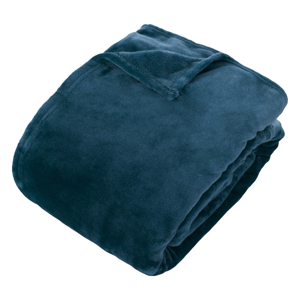 atmosphera-blanket-throw-over-ollis-flanel-dark-blue-240-cm-x-260-cm
