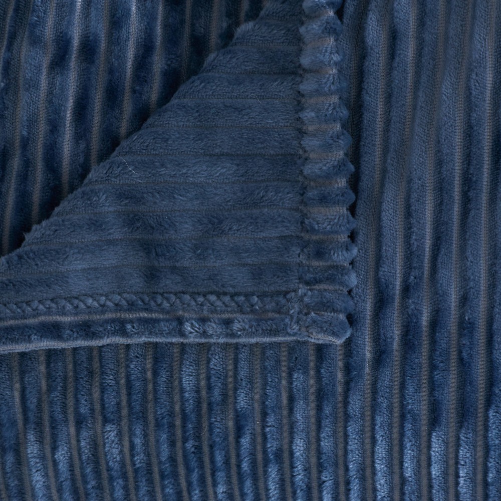atmosphera-blanket-throw-over-flanel-stripes-dark-blue-240-cm-x-220-cm