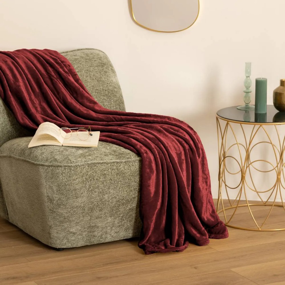 atmosphera-blanket-throw-over-ollis-flanel-pomegranate-180-cm-x-230-cm