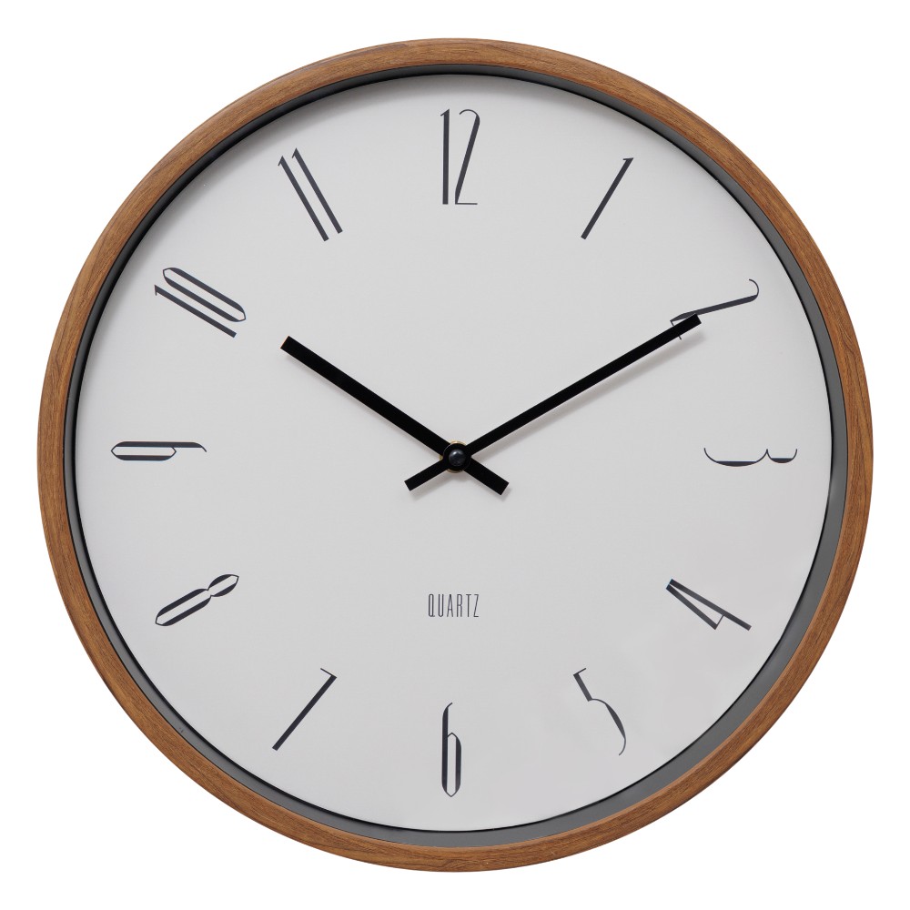 atmosphera-wall-clock-bratislav-plastic-with-wood-effect-frame-35-cm