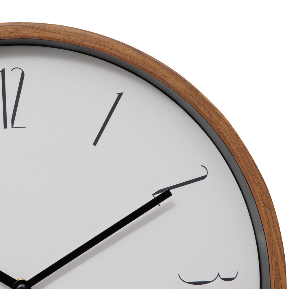 atmosphera-wall-clock-bratislav-plastic-with-wood-effect-frame-35-cm