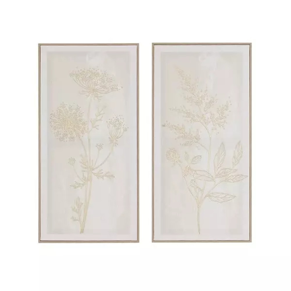 atmosphera-canvas-3d-beryl-white-with-gold-aluminium-effect-30-cm-x-60-cm-2-assorted-designs