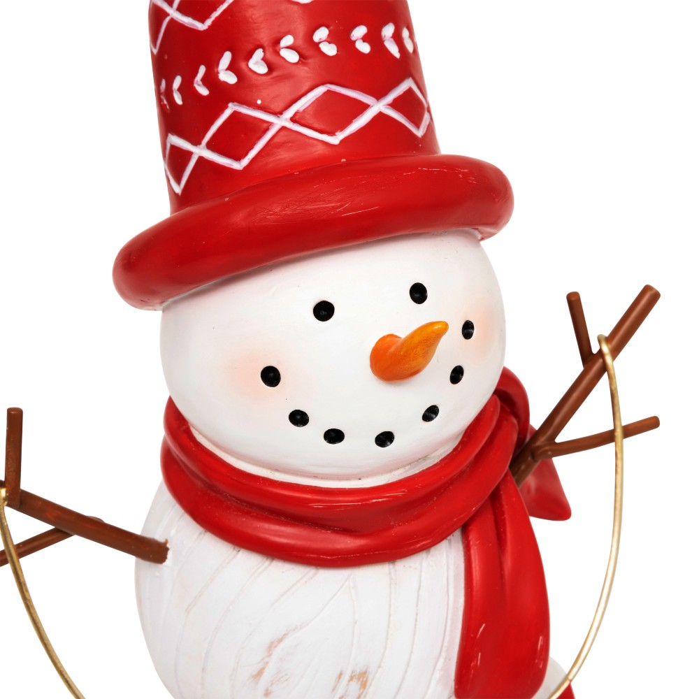 atmosphera-christmas-snowman-resinceramic-white-25-cm