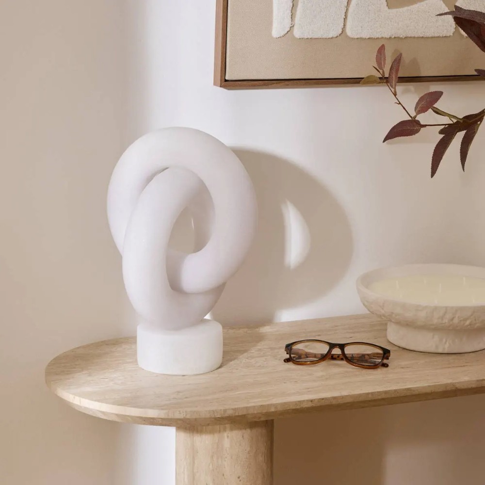 atmosphera-statue-object-louan-resin-white-30-cm