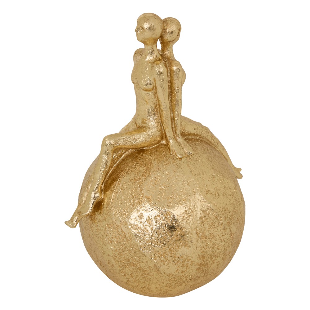 atmosphera-decorative-figurine-hapi-family-resin-gold-22-5-cm